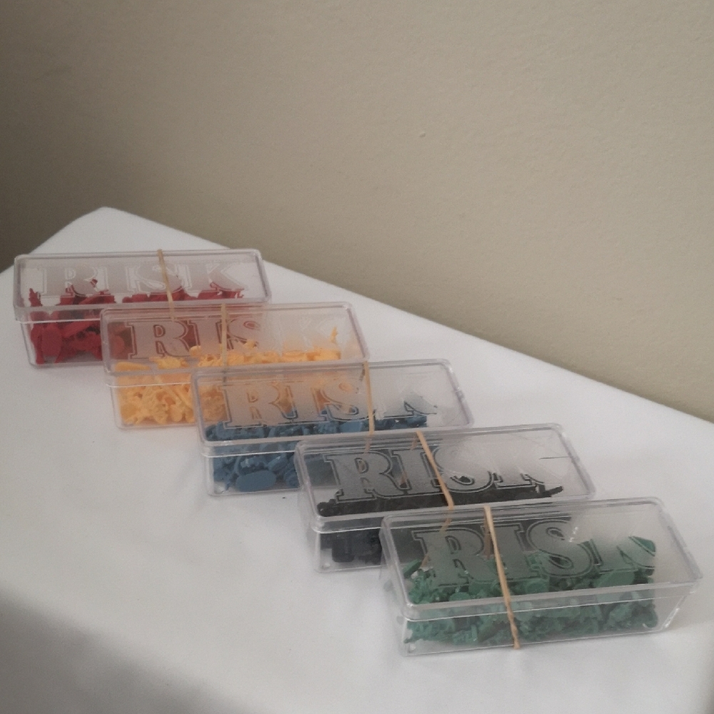 Extra Playing Pieces For Risk Game Including Green, Blue, Black, Yellow And Red